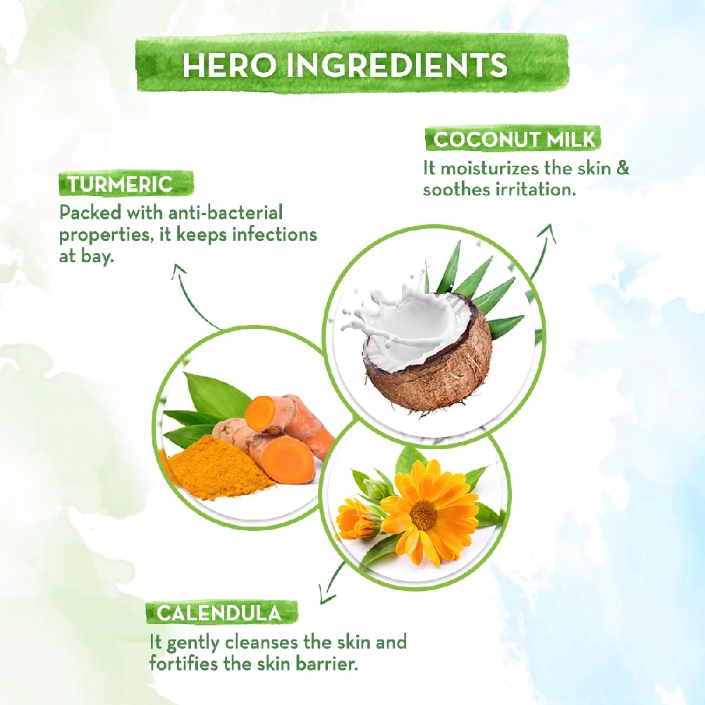 Coco Soft Body Wash For Babies With Coconut Milk & Turmeric, 400 ml-3.webp